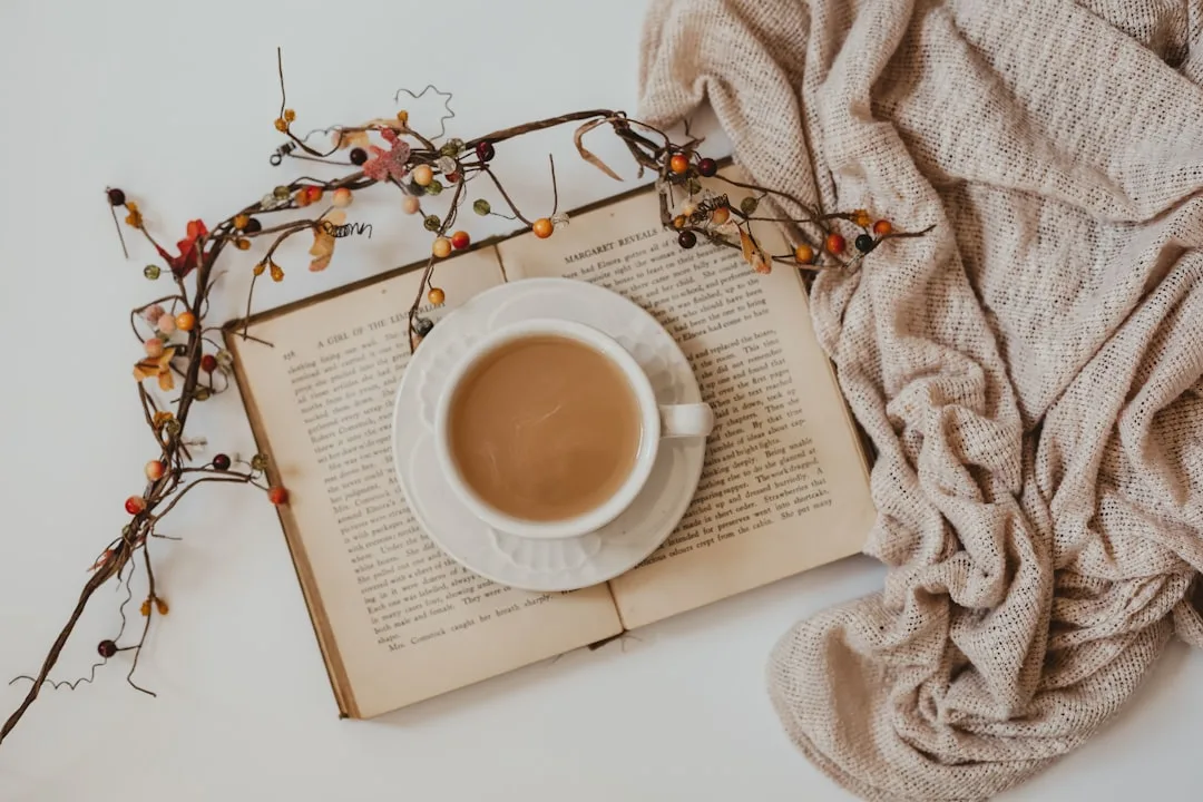 Simple necklace, book and coffee as low-clutter birthday gifts