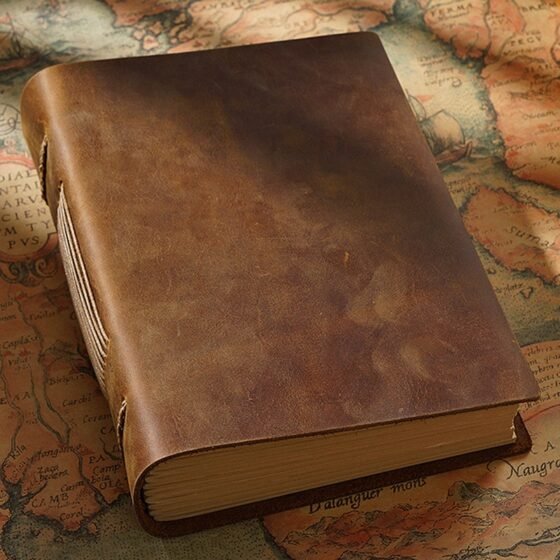 Handmade Leather Journal – 200-Sheet Writing Notebook