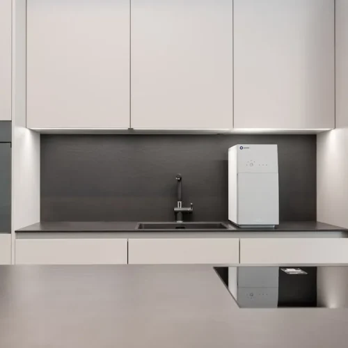 Compact air fryer on a clean kitchen worktop representing kitchen gift considerations
