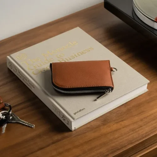 Elegant leather wallet gift showing the meaning of receiving a wallet as a thoughtful present